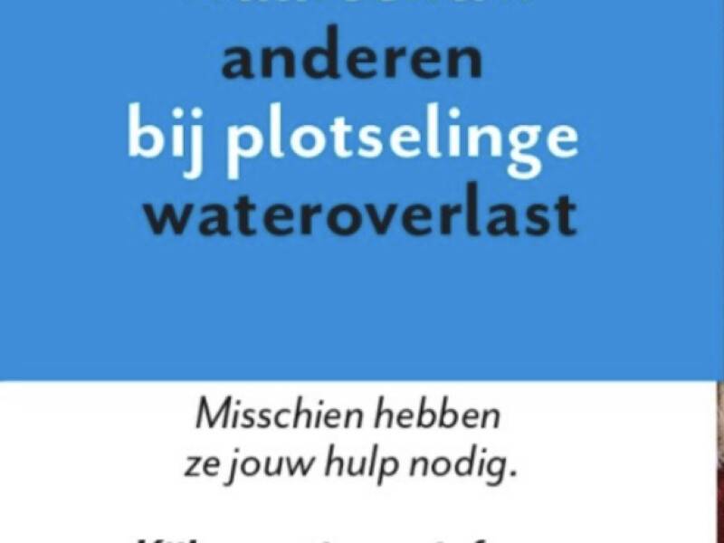 Wat te doen bij (dreigende) wateroverlast? Kijk op wachtnietopwater.nl!